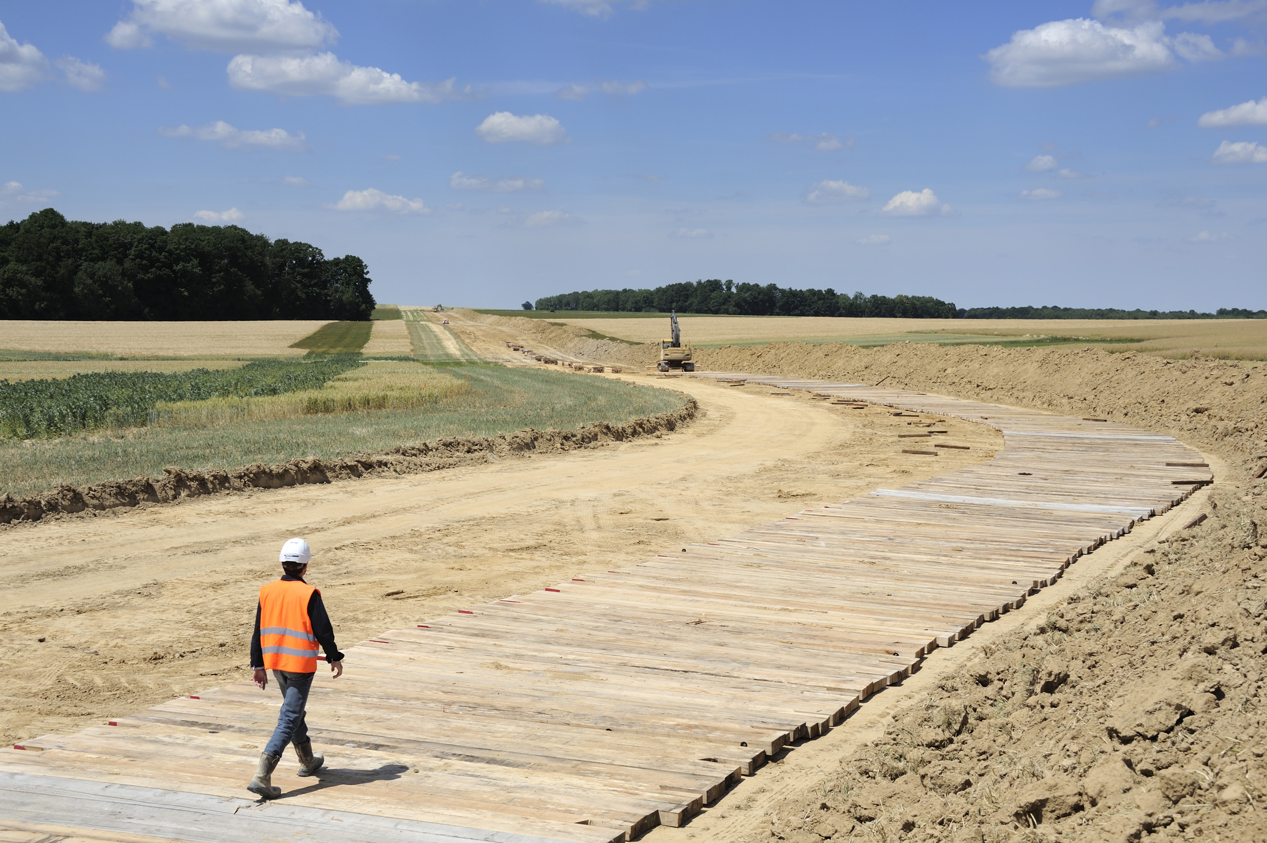 pipeline access road - Birketts Bog Mats